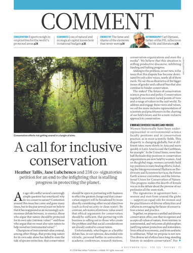 A call for inclusive conservation