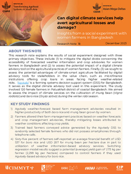 Can digital climate services help avert agricultural losses and damage? Insights from a social experiment with women farmers in Bangladesh