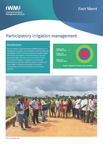 Participatory irrigation management