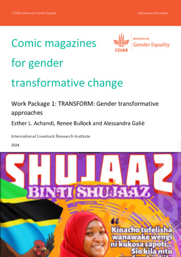 Comic magazines for gender transformative change