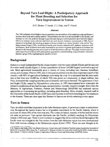 Alternativas para el control de enfermedades en yuca