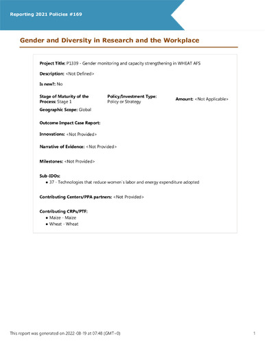 Gender and Diversity in Research and the Workplace