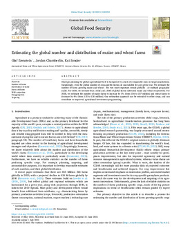Estimating the global number and distribution of maize and wheat farms