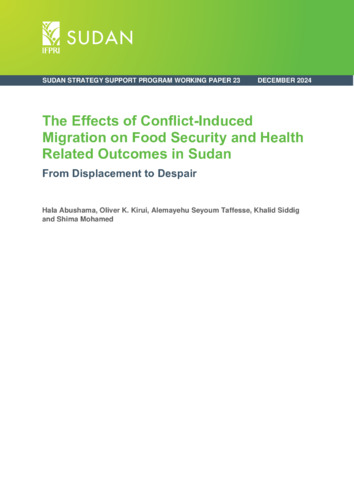 The effects of conflict-induced migration on food security and health related outcomes in Sudan: From displacement to despair