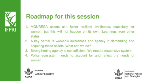 Workshop on leveraging the MGNREGA for resilient livelihoods for women