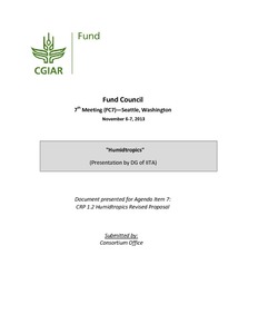 Presentation by Director General of IITA: Humidtropics