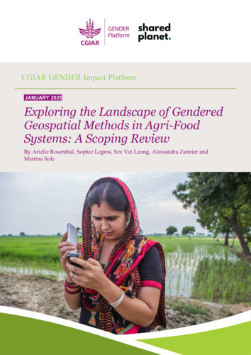 Exploring the landscape of gendered geospatial methods in agri-food systems: A scoping review