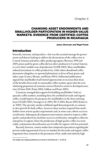 Changing asset endowments and smallholder participation in higher-value markets: Evidence from certified-coffee producers in Nicaragua