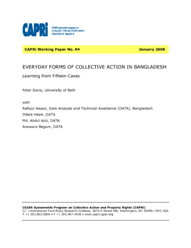 Everyday forms of collective action in Bangladesh: Learning from Fifteen Cases