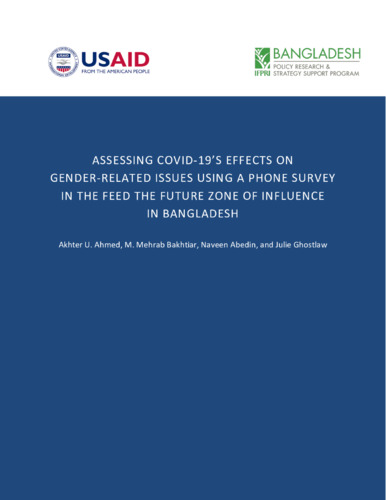 Assessing COVID-19's effects on gender-related issues using a phone survey in the Feed the Future zone of influence in Bangladesh