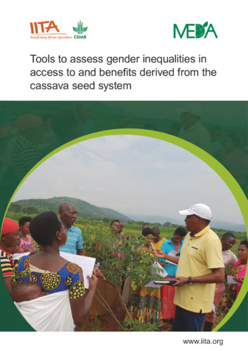 Tools to assess gender inequalities in access to and benefits derived from the cassava seed system