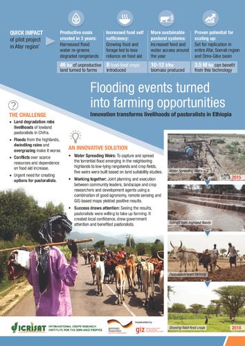 Flooding events turned into farming opportunities: Innovation transforms livelihoods of pastoralists in Ethiopia