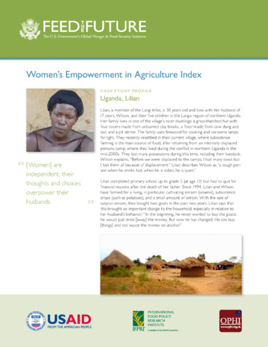 Women's empowerment in agriculture index: case study profile Lilian, Uganda