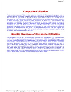 Composite collection of Chickpea