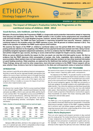 Synopsis: The impact of Ethiopia’s Productive Safety Net Programme on the nutritional status of children: 2008–2012