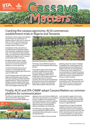 Cassava Matters, issue 1