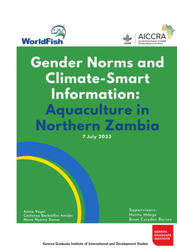 Gender Norms and Climate-smart information in Northern Zambia