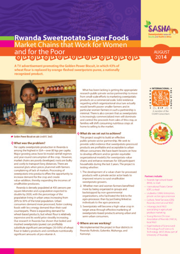 Rwanda Sweetpotato Super Foods Market Chains that Work for Women and for the Poor