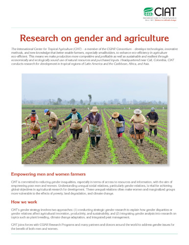 Research on gender and agriculture