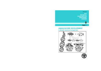 Aquaculture development 3. Genetic resource management