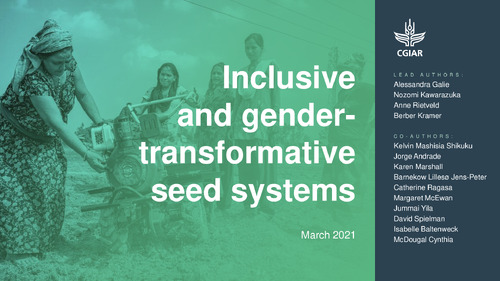 Inclusive and gender-transformative seed systems