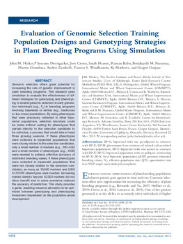 Evaluation of genomic selection training population designs and genotyping strategies in plant breeding programs using simulation