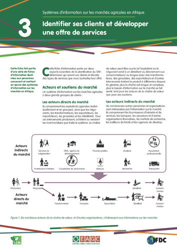 Systèmes d'information sur les marchés agricoles en Afrique 3: Identifier ses clients et planifier une offre de services