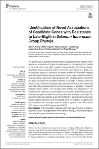 Identification of Novel Associations of Candidate Genes with Resistance to Late Blight in Solanum tuberosum Group Phureja