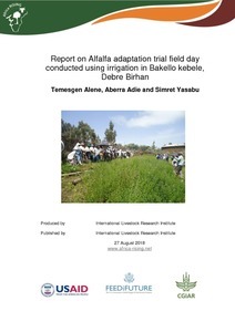 Report on Alfalfa adaptation trial field day conducted using irrigation in Bakello kebele, Debre Birhan