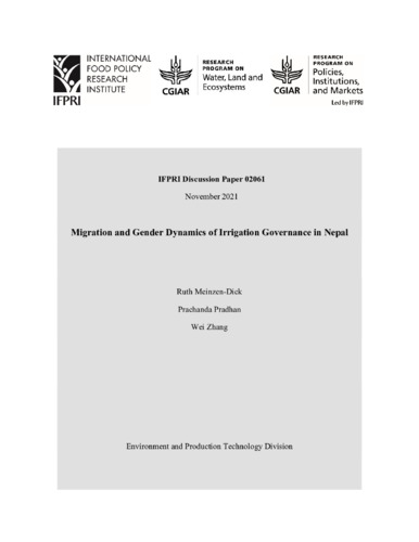 Migration and gender dynamics of irrigation governance in Nepal