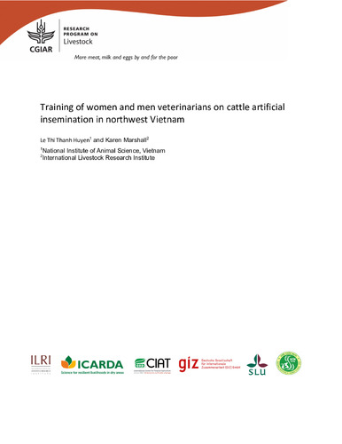 Training of women and men veterinarians on cattle artificial insemination in northwest Vietnam