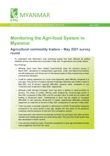 Monitoring the agri-food system in Myanmar: Agricultural commodity traders - May 2021 survey round