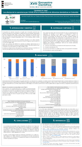 "Quédate en casa" Los efectos de la cuarentena por COVID 19 en el desperdicio de alimentos domésticos en Colombia