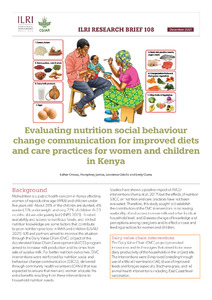 Evaluating nutrition social behaviour change communication for improved diets and care practices for women and children in Kenya