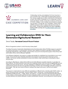 Learning and collaboration: DNA for next-generation agricultural research