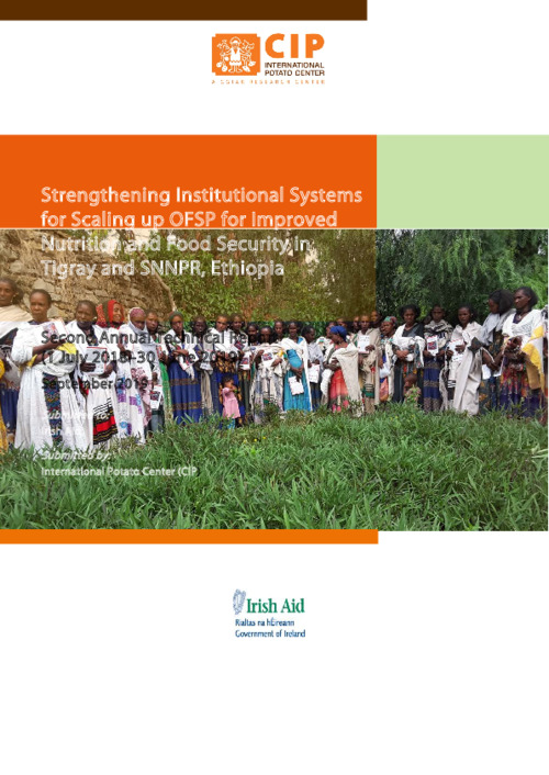 2019 Technical Report - Strengthening institutional systems for scaling-up OFSP for improved nutrition and food security in Tigray and SNNPR, Ethiopia