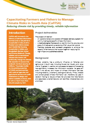 Capacitating Farmers and Fishers to Manage Climate Risks in South Asia (CaFFSA)
