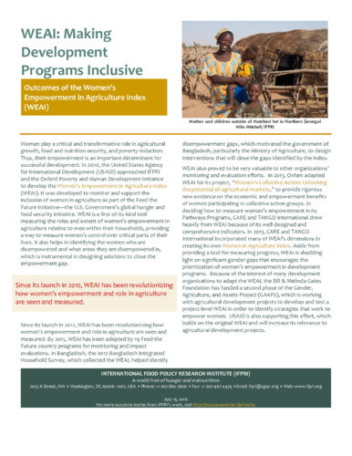 WEAI: Making development programs inclusive