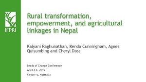 Rural transformation, empowerment, and agricultural linkages in Nepal