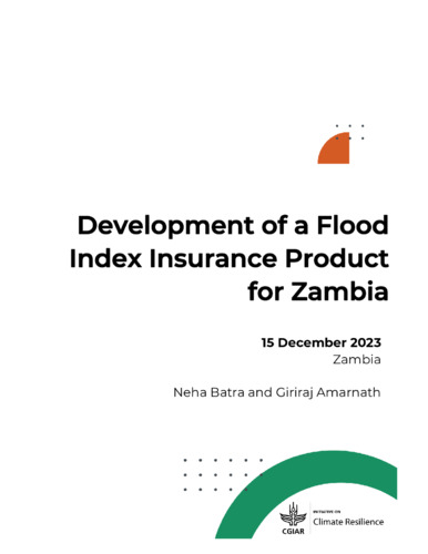 Development of a flood index insurance product for Zambia
