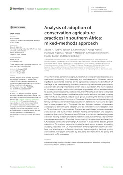 Analysis of adoption of conservation agriculture practices in southern Africa: mixed-methods approach