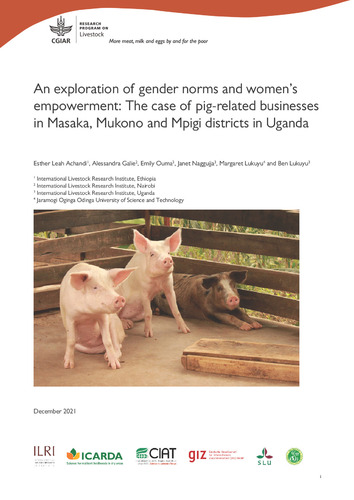 An exploration of gender norms and women’s empowerment: The case of pig-related businesses in Masaka, Mukono and Mpigi Districts in Uganda