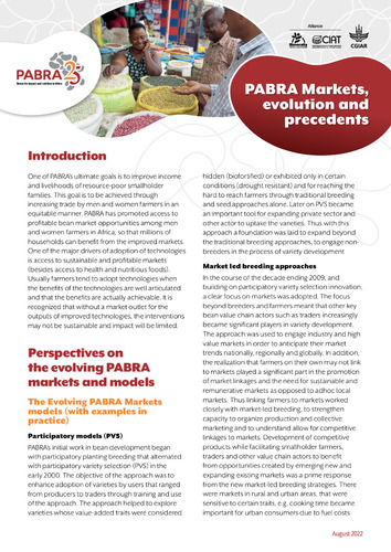 PABRA markets evolution and precedents