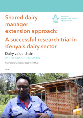 Shared dairy manager extension approach: A successful research trial in Kenya's dairy sector