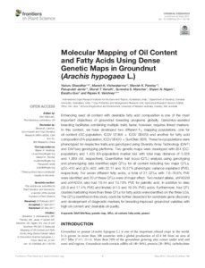 Molecular Mapping of Oil Content and Fatty Acids Using Dense Genetic Maps in Groundnut (Arachis hypogaea L.)