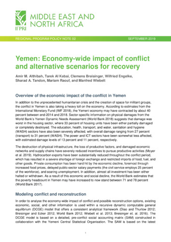 Yemen: Economy-wide impact of conflict and alternative scenarios for recovery