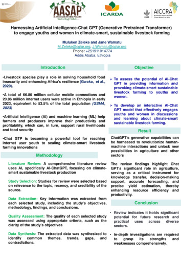 Harnessing Artificial Intelligence-Chat GPT (Generative Pretrained Transformer) to engage youths and women in climate-smart, sustainable livestock farming