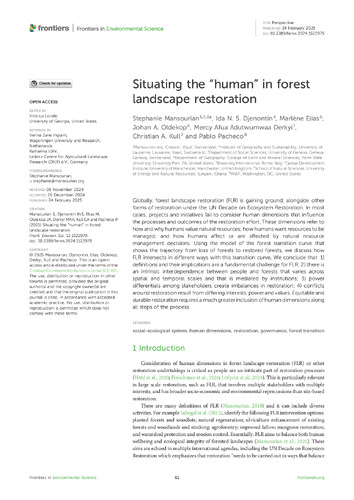 Situating the “human” in forest landscape restoration
