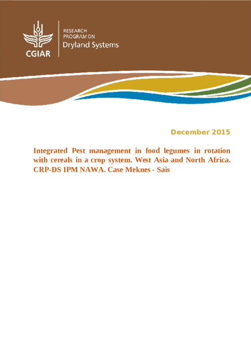 Integrated Pest management in food legumes in rotation with cereals in a crop system. West Asia and North Africa