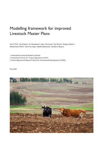 Modeling framework for improved livestock master plans